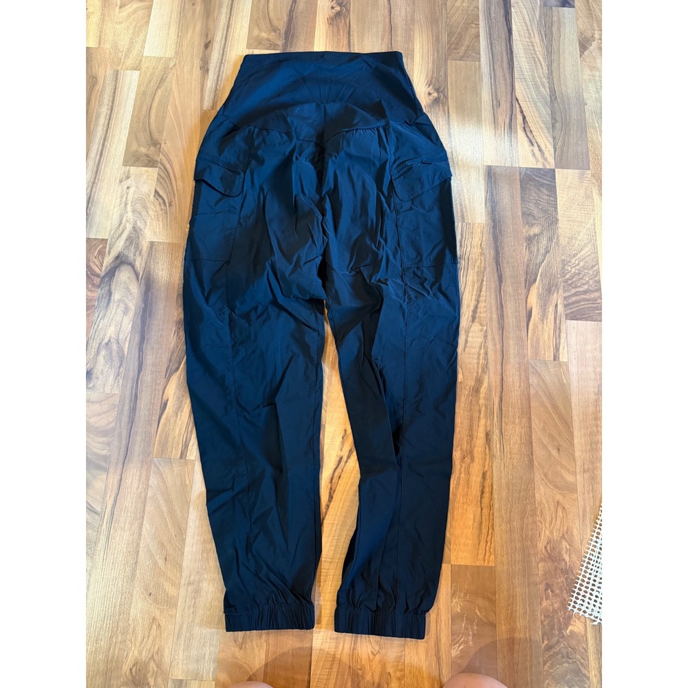 Maternity Cargo Jogger Pants Women Large Black High‎ Waist Utility pregnancy